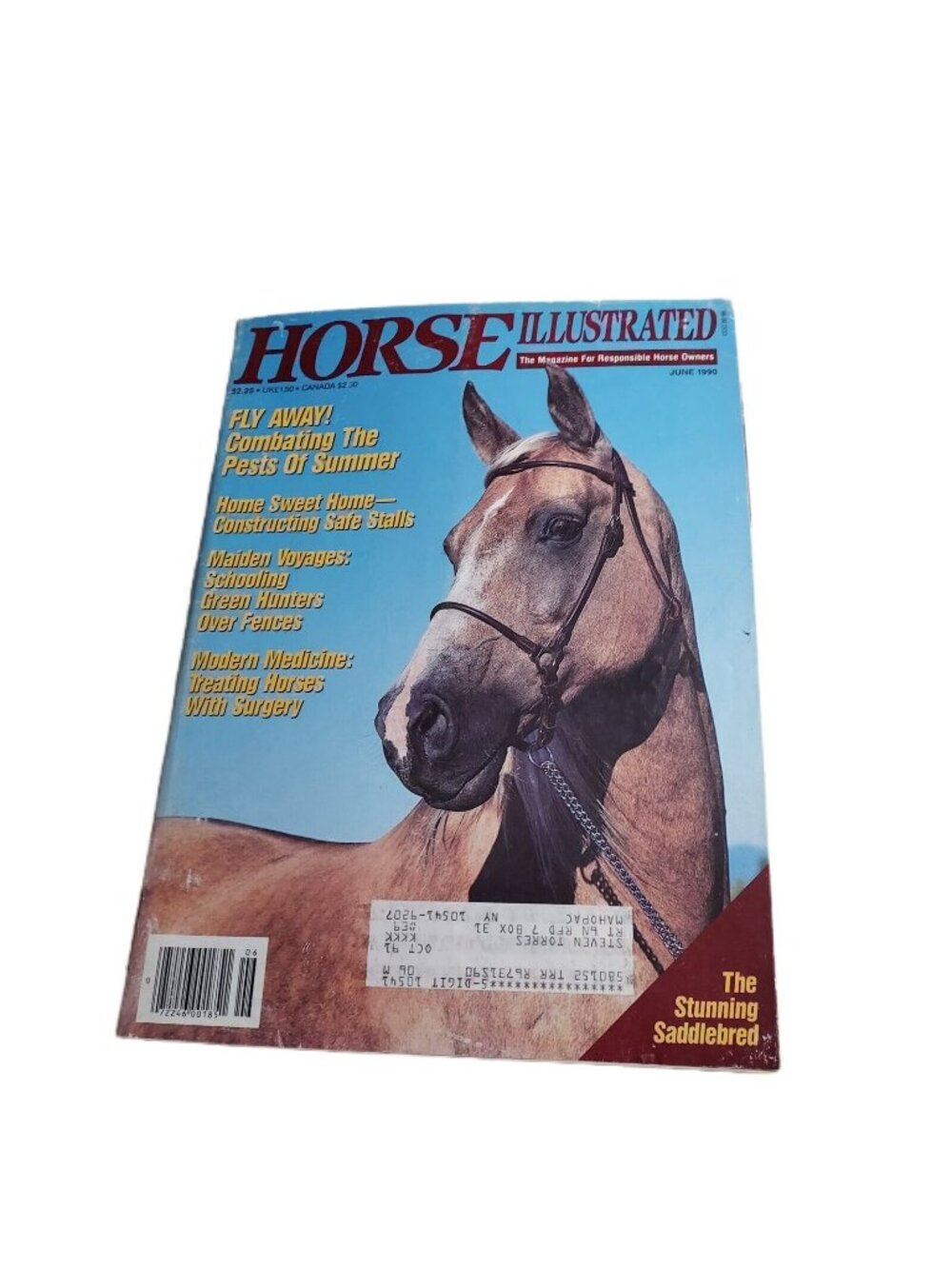 Horse Illustrated Mag. June 1990 William Shatner Saddlebred issue. Captain Kirk